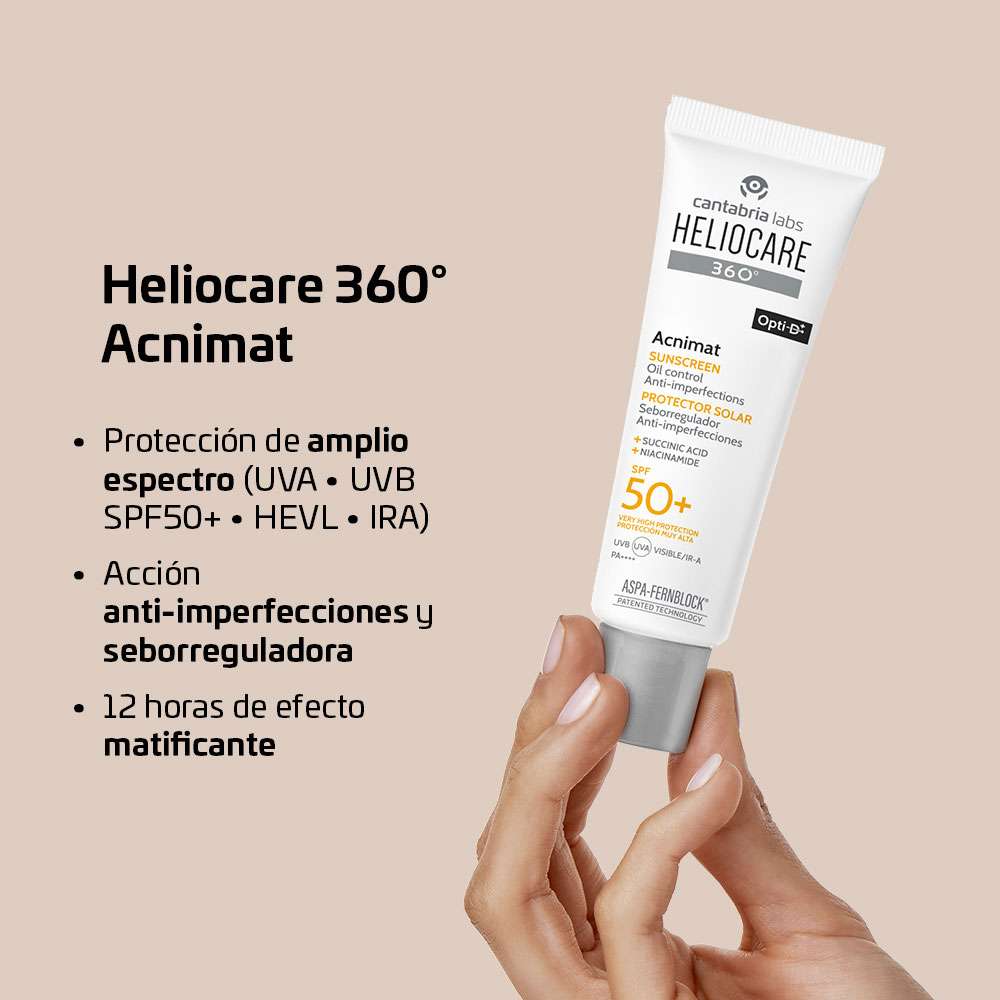 KIT HELIOCARE 360 Acnimat Protector Solar Spf50 + Biretix Oil Control Solution - Image 4